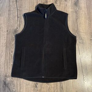 Woolrich Black Zip Up Vest w/ Pockets Women’s size Large